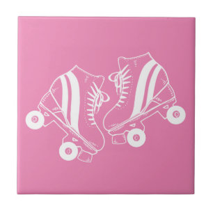 Minimalist Roller Skates Roller Skating Pink  Tile