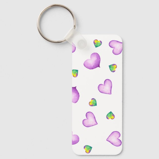 Minimalist  Romantic Heart   Valentine's Day  Keychain (Front)
