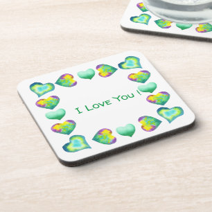 Minimalist Romantic I Love You Valentine's Day Coaster