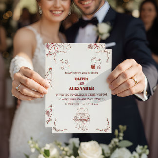 Minimalist Romantic Wedding Invitation