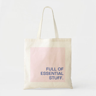 Minimalist Rose Blue Full of essential stuff Tote Bag