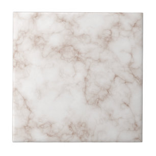 Minimalist Rose Gold and White Marble Stone Tile