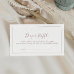 Minimalist Rose Gold Baby Shower Diaper Raffle Enclosure Card<br><div class="desc">This minimalist rose gold baby shower diaper raffle enclosure card is perfect for a simple baby shower. The modern romantic design features classic rose gold and white typography paired with a rustic yet elegant calligraphy with vintage hand lettered style. Customizable in any colour. Keep the design simple and elegant, as...</div>