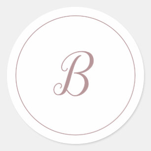 Minimalist Rose Gold Monogram Envelope Seals