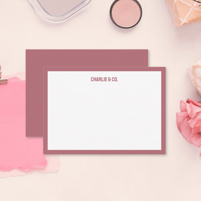 Minimalist Rose Gold, Single Border, Personalize Card (Creator Uploaded)