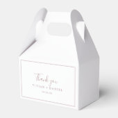 Minimalist Rose Gold Thank You Favour Box (Front Side)