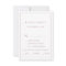 Minimalist Rose Gold Typography Menu Choice RSVP