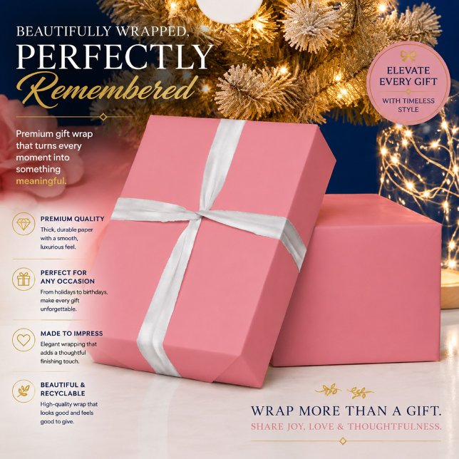 Minimalist Rose Pink Wrapping Paper (Creator Uploaded)