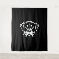 Minimalist Rottweiler Face Design – Bold Line Art