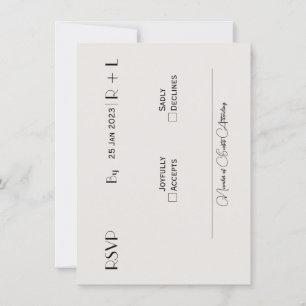Minimalist RSVP Card