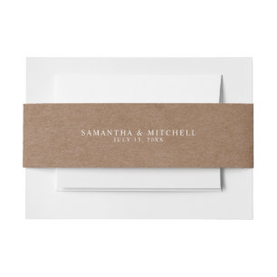 Minimalist Rustic Invitation Belly Band