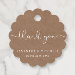 Minimalist Rustic Thank You Favour Tags