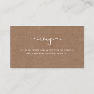 Minimalist Rustic Website RSVP  Enclosure Card