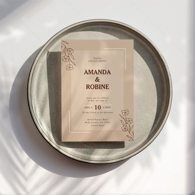 Minimalist Rustic Wedding Invitation (Creator Uploaded)