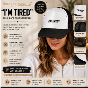 Minimalist Sad Aesthetic Trucker Hat Emotional Q