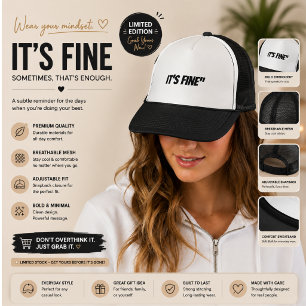 Minimalist Sad Aesthetic Trucker Hat Emotional Q