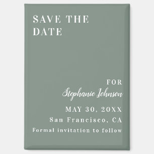 Minimalist Sage Green and White Bridal Shower      Magnet