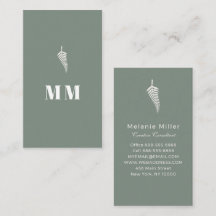 Minimalist Sage Green Botanical Custom Name