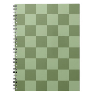 Minimalist Sage Green Chequerboard Pattern Notebook