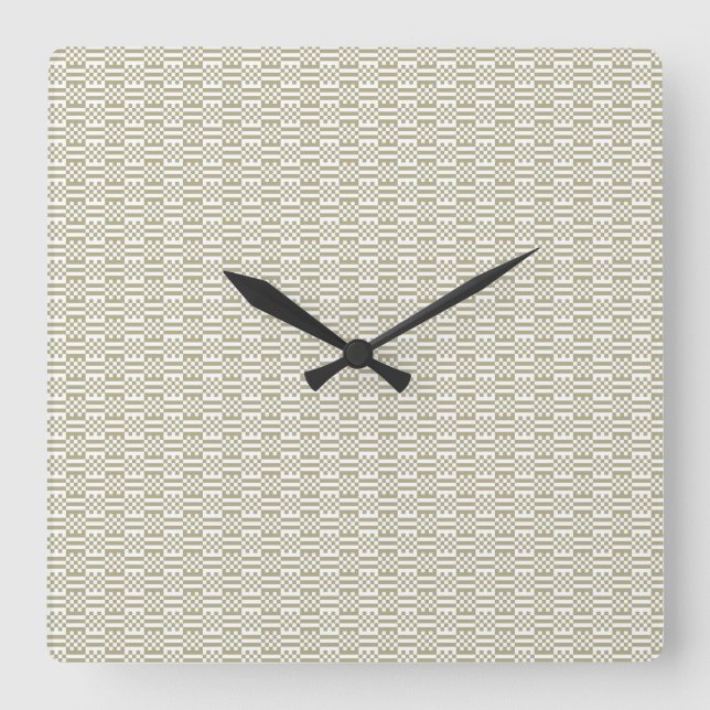 Minimalist Sage Green Geometric Wall Clock (Front)