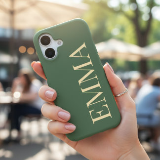Minimalist Sage Green Modern Personalized Name
