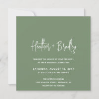 Minimalist Sage Green Modern Wedding