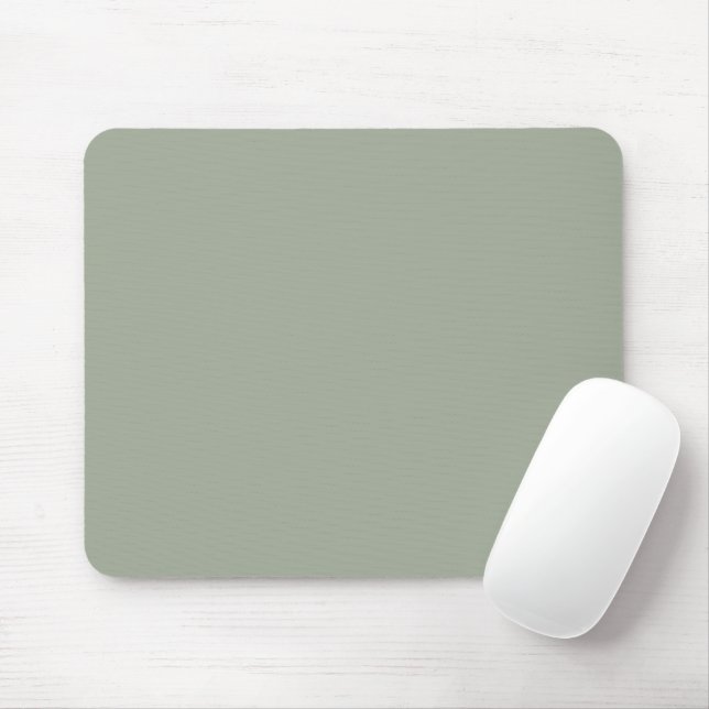 Minimalist sage green plain solid colour elegant mouse pad (With Mouse)