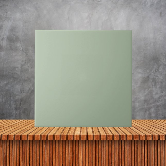 Minimalist Sage Green Plain Solid Colour   Tile (Creator Uploaded)
