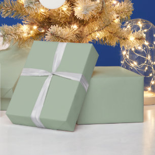 Minimalist Sage Green Plain Solid Colour Wrapping Paper