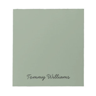 Minimalist Sage Green Professional Simple Notepad