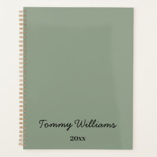 Minimalist Sage Green Professional Simple Planner