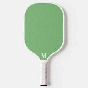 Minimalist Sage Green Texture Modern Monogram  Pickleball Paddle