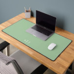 Minimalist Sage Green Two Monogram Office Desk Mat<br><div class="desc">Minimalist Sage Green Two Monogram Office Desk Mat</div>