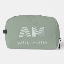 Minimalist Sage Matcha Green Monogram