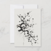 Minimalist Sakura Ink Blossom