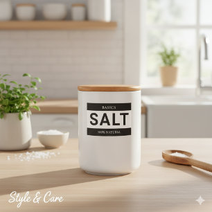 Minimalist Salt Label for Containers