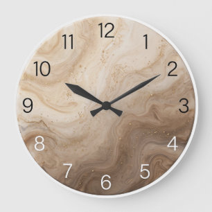 Minimalist Sand Beige Epoxy Wall Clock