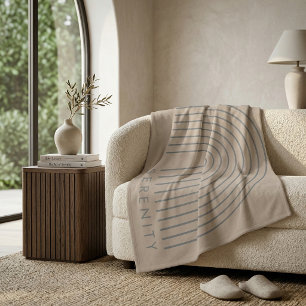 Minimalist Sand Beige Throw Blanket - 'SERENITY' 