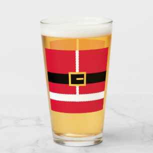 Minimalist Santa Christmas Glass