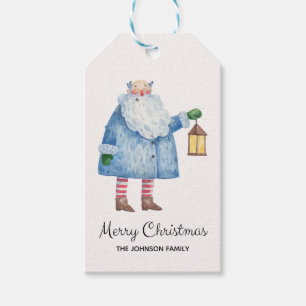 Minimalist Santa Merry Christmas Holiday Gift Tags