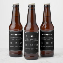 Minimalist | Save The Date | Beer Label | Black