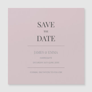 Minimalist Save the Date Card Dusky Rose