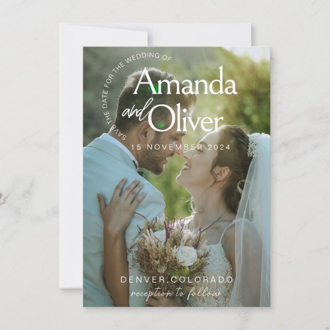 Minimalist Save the Date Invitation Template  (Front)