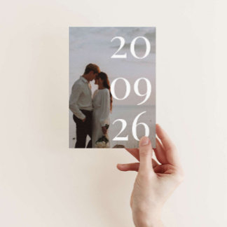 Minimalist Save the Date Invitation with Photo