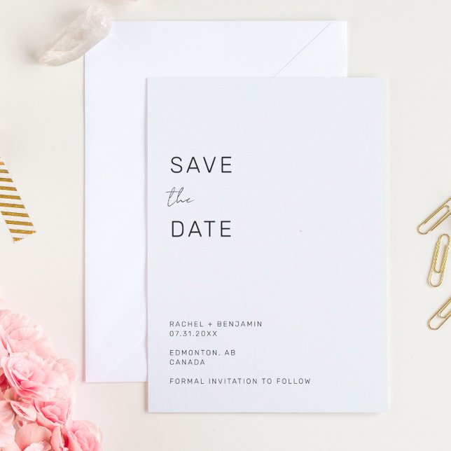 Minimalist Save the Date Modern Simple Elegant (Creator Uploaded)