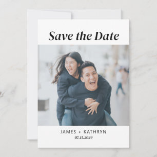 Minimalist Save the Date Photo Simple QR Code Invitation