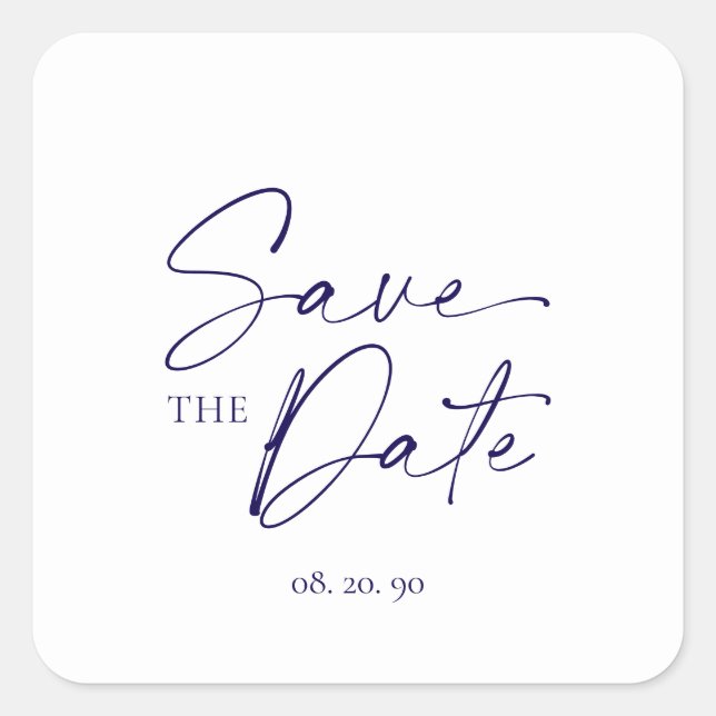 Minimalist Save the Date Sticker  (Front)