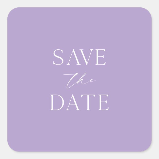 Minimalist Save the Date Sticker  (Front)
