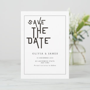 Minimalist Save The Date Whimsical Wedding Invite