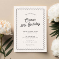 Minimalist scalloped 60th birthday party